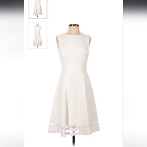 Calvin Klein White Sleeveless Summer Dress sz 8